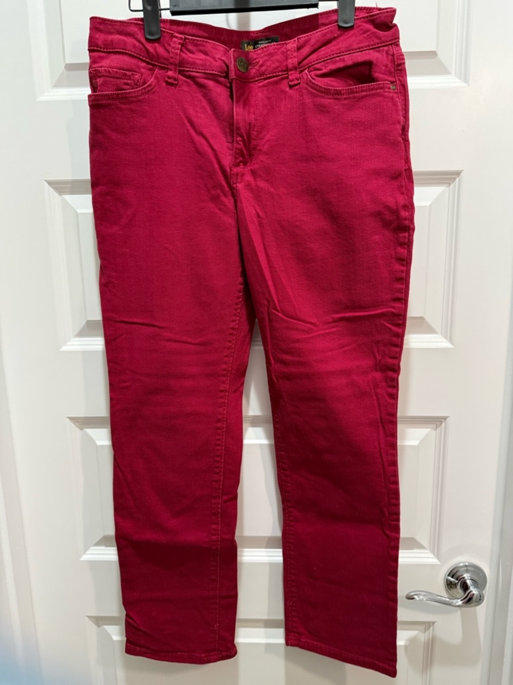 Lee Women's Straight Leg Jeans in Deep Pink